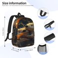 thumbnail image 5 of Rateoe Adorable Otter Pair Hug Pattern Student Backpack Water-resistant Backpack 15-inch Laptop Backpack Lightweight Adjustable School Backpack, 5 of 6