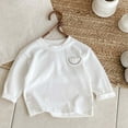 thumbnail image 4 of Toddler Baby Boy Girl Basic Solid Organic Cotton T Shirts Tops Long Sleeve Tee Shirt Girls Clothes For 0 2Y, 4 of 7