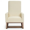 thumbnail image 5 of Topbuy Upholstered Armchair Rocking Chair High Back for Living Room Beige, 5 of 7