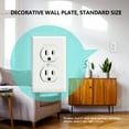 thumbnail image 6 of UCOMEN Duplex Receptacle Wall Plate, Standard Size 1 - Gang Electrical Outlet, 4.57” X 2.8”, White 10 Pack, 6 of 6