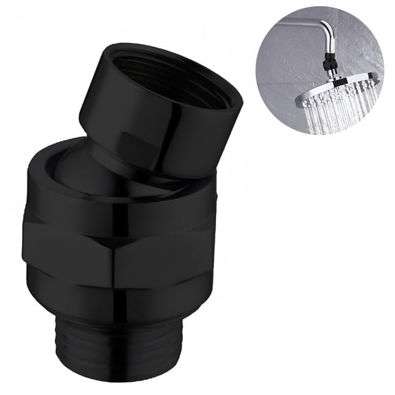 HIBIBUD Swivel Shower Head Adapter Joint - Extendable Shower Arm with Adjustable Connector for Bathroom Renovations