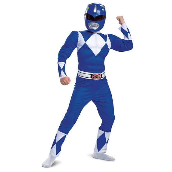 Power Rangers - Mighty Morphin Blue Ranger Halloween Costume for Children, Boys Size XS (4/5), by Disguise