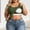 Army Green, variant on Sevevn Women's Plus Size Ribbed Crop Tank Top U-Neck Sleeveless Top with Built-in Bra Blue 3XL