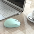 thumbnail image 5 of Wireless Mouse, 2.4G Noiseless Mouse with USB Receiver - Portable Computer Mice for PC, Tablet, Laptop with Windows System - Mint Green, 5 of 7
