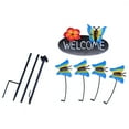 thumbnail image 2 of Yuedong Windmill Welcome Sign Ornaments Metal Multicolor Bee Durable Butterfly Garden Decorations Flowers And Birds Pinwheel, 2 of 21