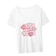 thumbnail image 5 of Camisetas para mujer, ropa de calle, Camiseta básica, camisetas de manga corta de verano, ropa sencilla de moda, camiseta femenina para el trabajo, desplazamientos en la calle Blanco Yinane Camiseta para mujer, 5 of 8