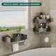 thumbnail image 2 of Esquinero para Baño Regadera Ventosa Repisas Sin Taladro Organizador de Regadera Metal de Aluminio Porta Shampoo Antióxido Estante Organizador Baño Gris Mueble para Regadera, 2 of 6