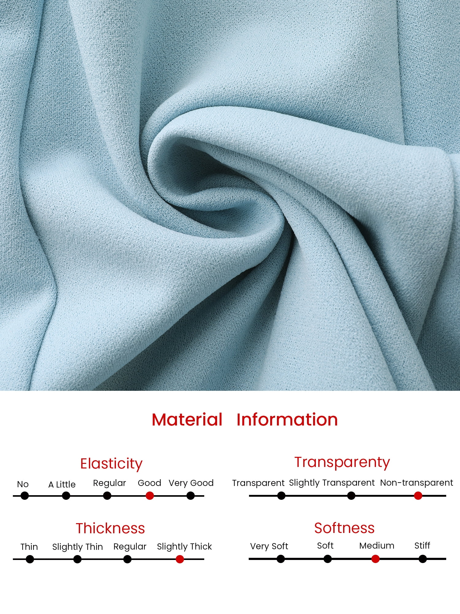 DARING DIVA Women's High Elastic Waist Fishtails Midi Skirts for Work M Blue