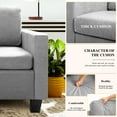 thumbnail image 5 of Vineego Linen Fabric L-shape Sofa Sectional Couch for Living Room, Gray, 5 of 7
