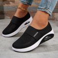 thumbnail image 3 of Rokment Womens Orthotic Air Cushion Chunky Walking Backless Sandals Comfort Breathable Mesh Closed Toe Platform Wedge Slip on Mules Non Slip Work Nursing Clogs Casual Shoes Black Size 6.5, 3 of 5
