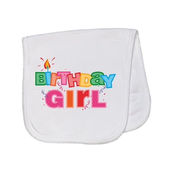 Inktastic Birthday Girl Letters Baby Burp Cloth
