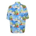 thumbnail image 4 of Franhais Women Button Up Shirt Tropical Tree Print Summer Loose Casual Short Sleeve Lapel Tops, 4 of 5