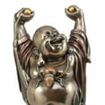 thumbnail image 4 of Chinese Zen Monk Happy Buddha Standing On Golden Nugget Statue Happiness Fortune, 4 of 5