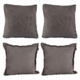 thumbnail image 1 of Set de 4 Cojines Decorativos DICASA Gris oscuro 2 Cuadrados 2 Cuadrados grandes, 1 of 7