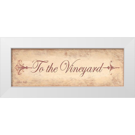 Barton, Becca 14x7 White Modern Wood Framed Museum Art Print Titled - To the Vineyard