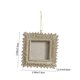 thumbnail image 3 of Marco de fotos navideño de resina | Decoración navideña de cedro nevado | Adorno personalizado DIY para árbol y hogar | Color dorado champán | 8 x 8 cm, 3 of 7