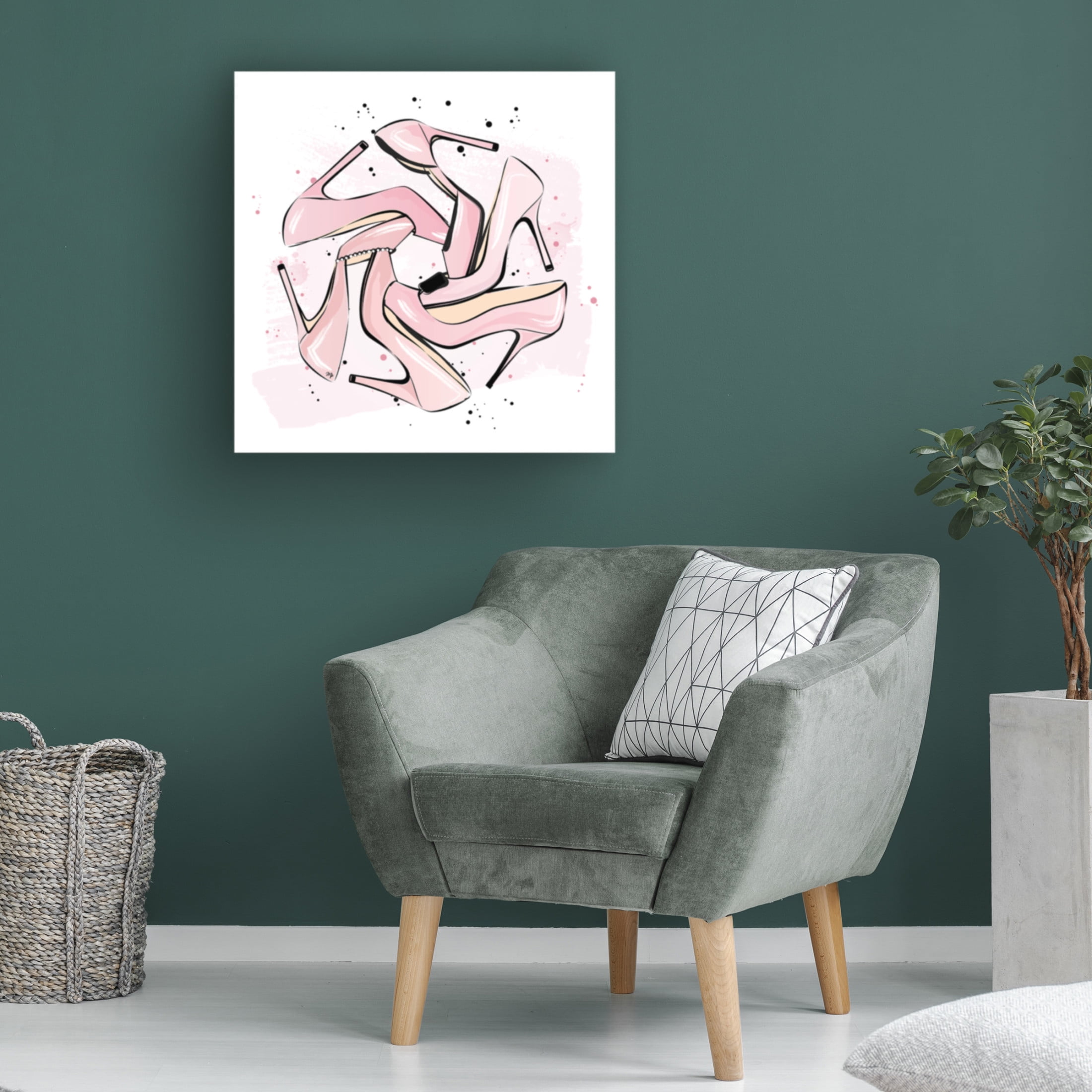 Trademark Fine Art Martina Pink Heels Canvas Wall Art