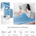 thumbnail image 4 of Christmas Cute Snowman Throw Flannel Blanket 32x48In Snowflakes Winter Blue Texture Super Soft Cozy Bed Blanket, Lightweight Plush Fuzzy Bed Throw for Bedroom Sofa Couch Living Room, 4 of 4