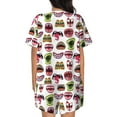 thumbnail image 3 of Naloa Halloween Mouth Women's Short-Sleeved Pajama Set, Loungewear, Summer pajamas, Breathable Cozy - Large, 3 of 9