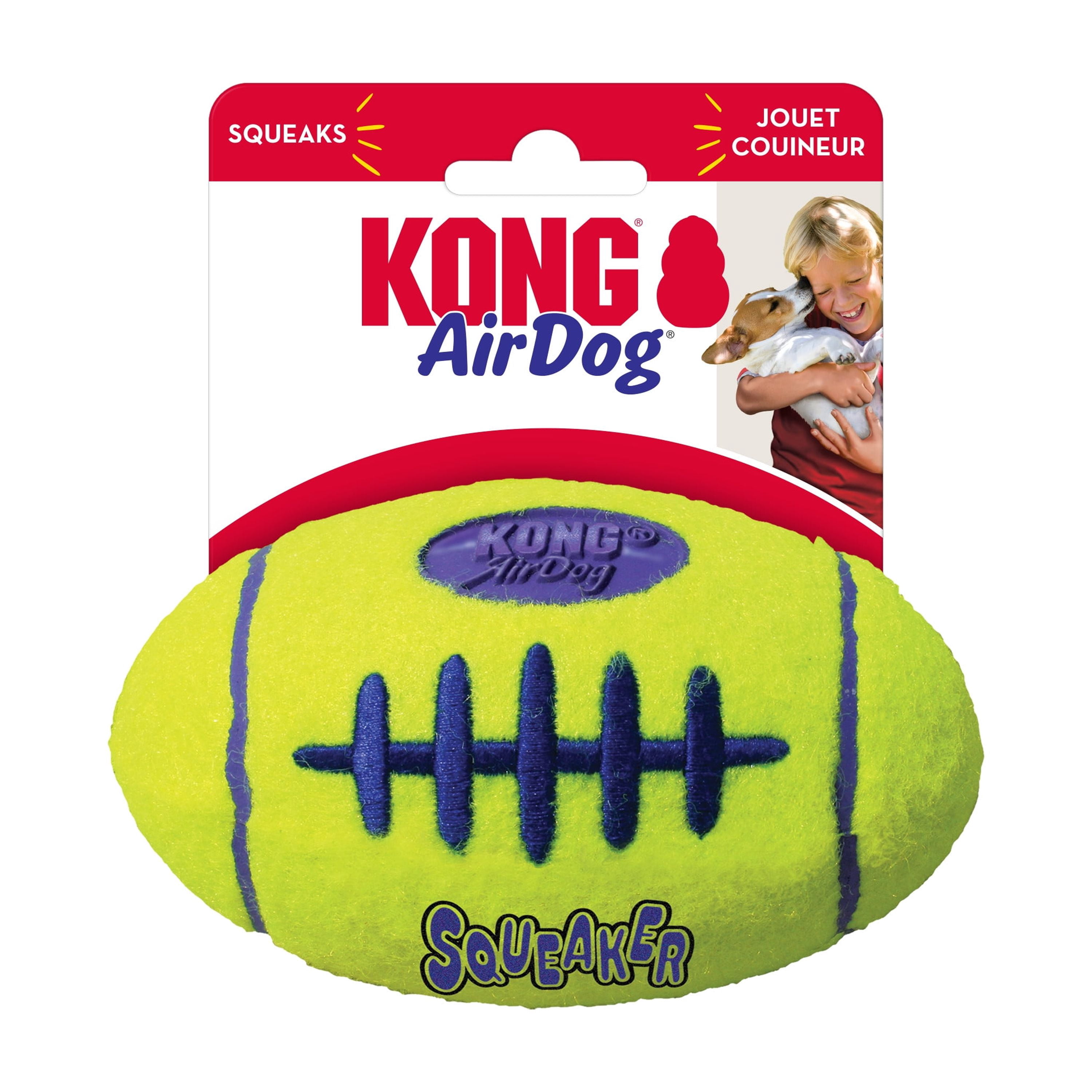 KONG® AirDog® Football Squeaker Dog Toy, Medium, for Dogs Between 15-35 lbs