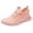 Pink, variant on Women's Hiking Shoes with Arch Support Lace Up Walking Running Sneakers Breathable Mesh Outdoor Athletic Shoe Black Size 8