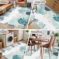 thumbnail image 6 of Summer Marine Life Washable Area Rug 4 x 6 ft Ocean Coral Teal Coastal Starfish Blue Conch, Soft Non Slip Rugs Stain Repellent Indoor Felt Carpet for Living Dining Room Bedroom Home Office, 6 of 9