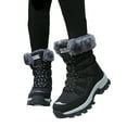 thumbnail image 2 of Npasoilc Snow Boots for Women,Winter Boots with Lace Up,Ankle Boots and Fluff Boots With Fleece,Fur Lined Short Boots, 2 of 9