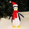 Holiday Time Fabric Penguin Christmas Light Sculpture, 36" Tall