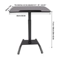 thumbnail image 2 of Standing Lifting Desk 2 Lockable Wheels Black Modern 25.5*17in Adjustable Rolling Desk, Adjustable Podium Desk, 2 of 27