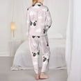 thumbnail image 5 of Kll Cute Panda Print Women'S Long Sleeve Pajamas With Pants Sleepwear Loungewear 2 Set-Medium, 5 of 9