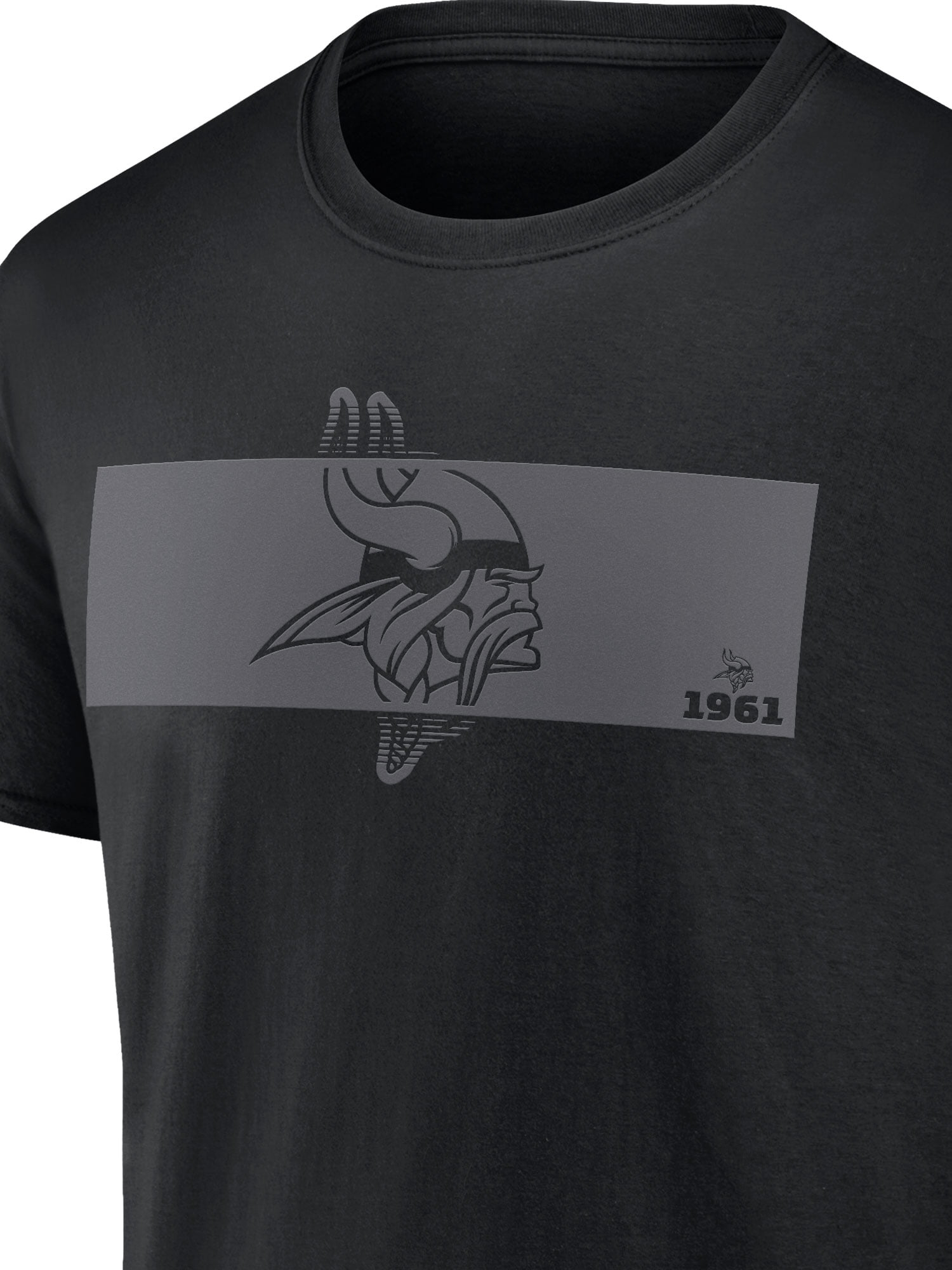 NFL Minnesota Vikings Men's Cotton Black Short Sleeve T-Shirt