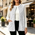 thumbnail image 3 of Klisyaur Womens Fleece Vest Sleeveless Crew Neck Open Front Casual Jackets Loose Outerwear Work Comfy Soft Warm Jacket, 3 of 8