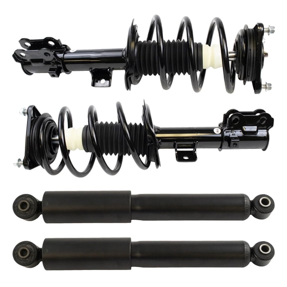 TRQ Front and Rear Complete Strut Assembly & Shock Absorber Kit Complete Strut & Coil Spring Assembly Fits Select 2014-2018 Kia Forte 2014-2016 Forte Koup Forte5