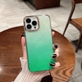 thumbnail image 2 of Compatible with iPhone 12/12 Pro Case for Women Girls,Luxury Shiny Fashion Gradient Glitter Bling Cute Clear Acrylic Plate Shockproof Case for iPhone 12/12 Pro(Gradient Green), 2 of 15