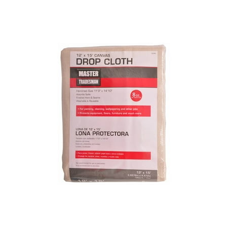 

New Master Tradesman 58908 Canvas Drop Cloth 4 x 15 8 Oz Each