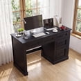 thumbnail image 2 of Vabches Farmhouse Wood 47" Executive Desk, Home Office Computer Desk with Charging Station and File Drawer, 2 of 7