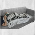 thumbnail image 6 of Letter B Soft Flannel Fleece Throw Blanket, Black and White Abstract Swirls Classic Design Alphabet Uppercase B Print, Cozy Plush for Indoor and Outdoor Use, 50" x 70", Black White, by Ambesonne, 6 of 6