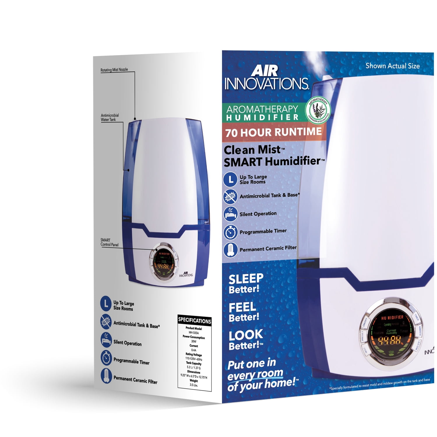 Air Innovations Great Innovations 1.37 gal 400 Sq Ft Digital Ultrasonic Cool Mist Humidifier