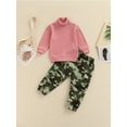thumbnail image 2 of Qmyliery Baby Girl Autumn Clothes Set, Long Sleeve Sweater + Camouflage Pants Gift, 2 of 9