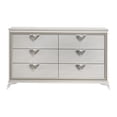 thumbnail image 2 of JERFIT 6-Drawer Dresser for Bedroom, Antique White & Gold Luxury Modern Dresser with Jewelry Trays, Triangle Pull Handles, 2 of 10