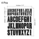 thumbnail image 2 of Uxcell 4 Hojas Calcomanías de Letras de Vinilo 9.1'' x 7.7'' para Interior Exterior Calcomanía Negra, 2 of 5