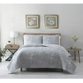 thumbnail image 1 of Avery Homegrown Gray Floral 3-Piece Quilt Set, 1 of 4