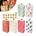 thumbnail image 1 of 24Sets Party Candy Holiday Xmas Gift Wrapping Snowman Fox Santa Claus Christmas Kraft Paper Bags Favor Bag 03, 1 of 8