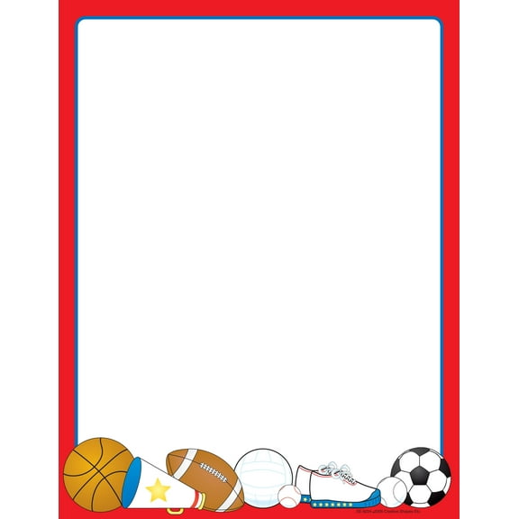 SHAPES ETC. Designer Paper - Sports (50 Sheet Package)
