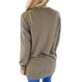 thumbnail image 4 of YAGHYAGH Womens Solid Color Long Sleeve T Shirt Pullover Tops With Pockets, 4 of 4