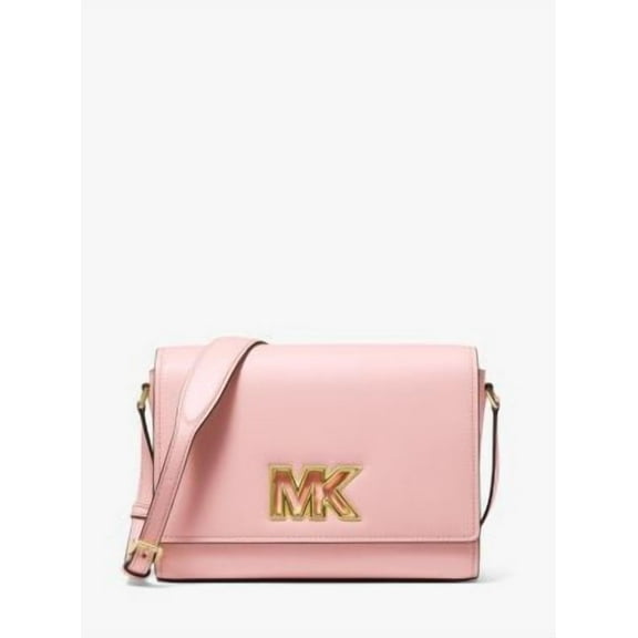 Michael Kors Outlet Mimi Medium Leather Messenger Bag - POWDER BLUSH