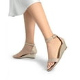 thumbnail image 7 of DREAM PAIRS Women's Ankle Strap Low Wedge Sandals Party Bridal Wedding Dress Shoes, 7 of 7