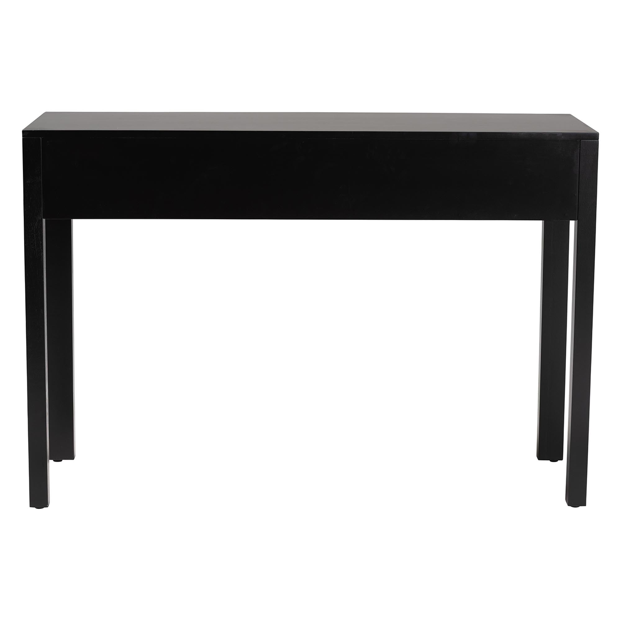 bali & pari Leah Modern Console Table, 3-Drawer, Black