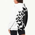 thumbnail image 6 of Plus Size Hooded Sweatshirt for Women Long Sleeve Printing Outerwear Casual Zipper Coat with Pockets, 6 of 7