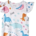 thumbnail image 5 of ATAIKU 3-10Y Girls Nightgowns Dinosaur Sleepwear Night Sleep Dress Pajamas Little Kids Toddler Soft Nightgown, 5 of 7